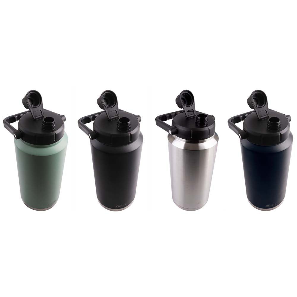 S/S DOUBLE WALL INSULATED JUG WITH CARRY HANDLE 3.8L