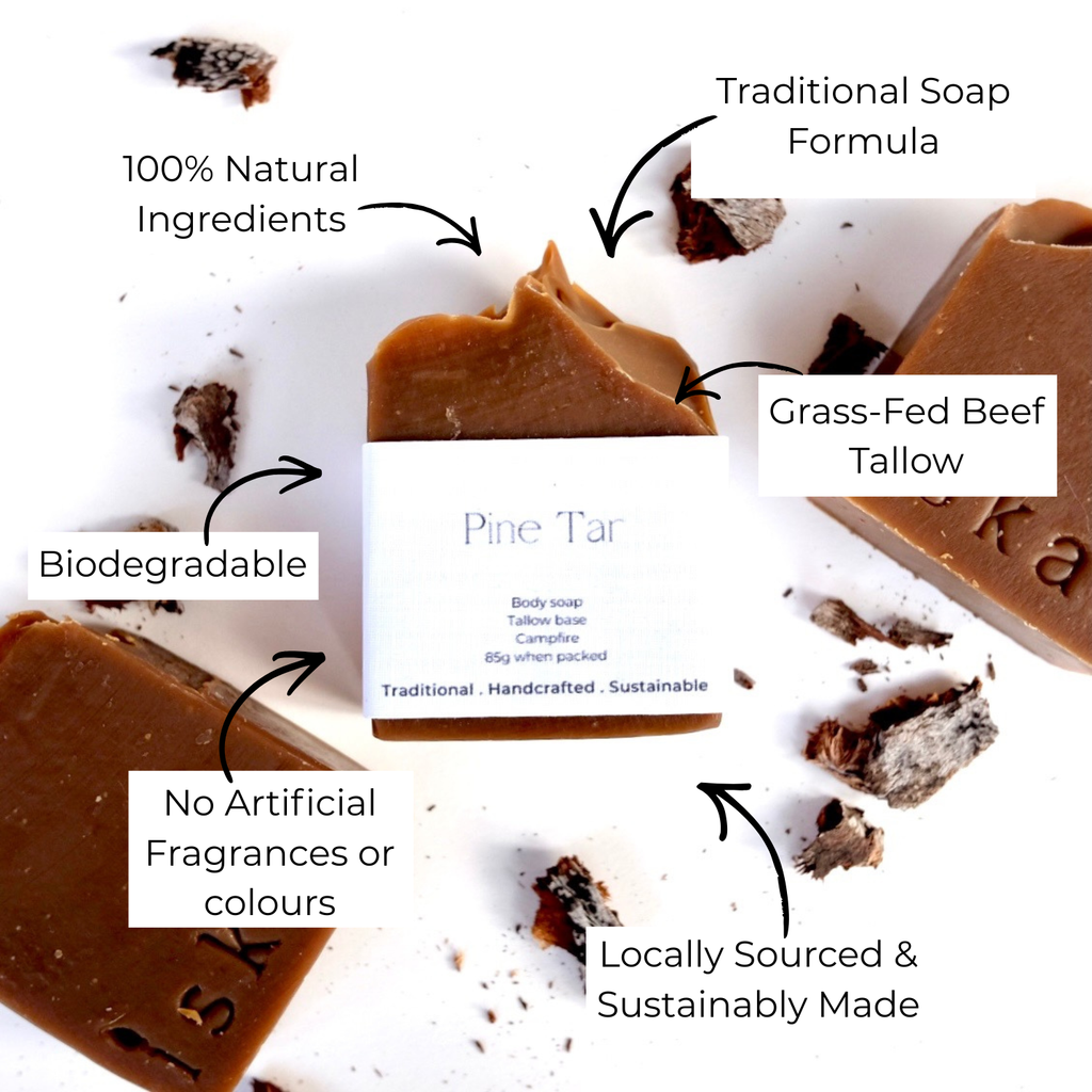 Pine Tar Tallow Soap 80g