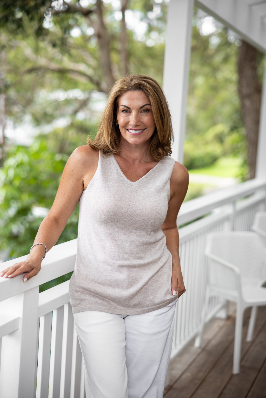 Reversible Tank Ecru