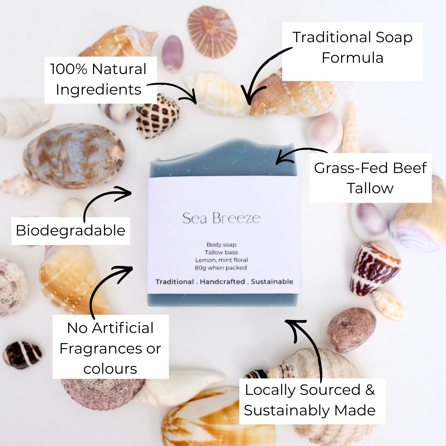 Sea Breeze Tallow Soap 85g