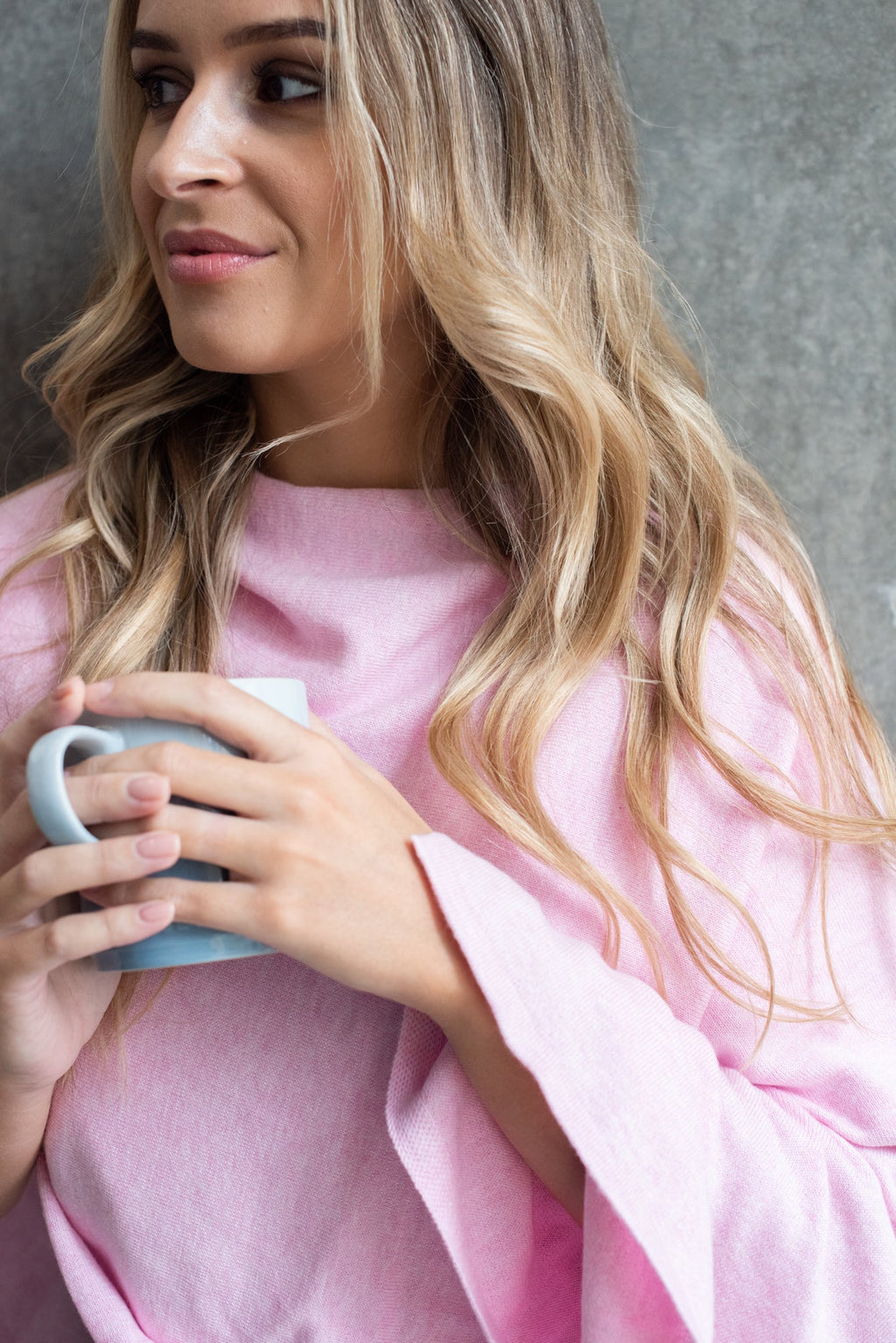Bermuda Pink Cotton Cashmere Topper
