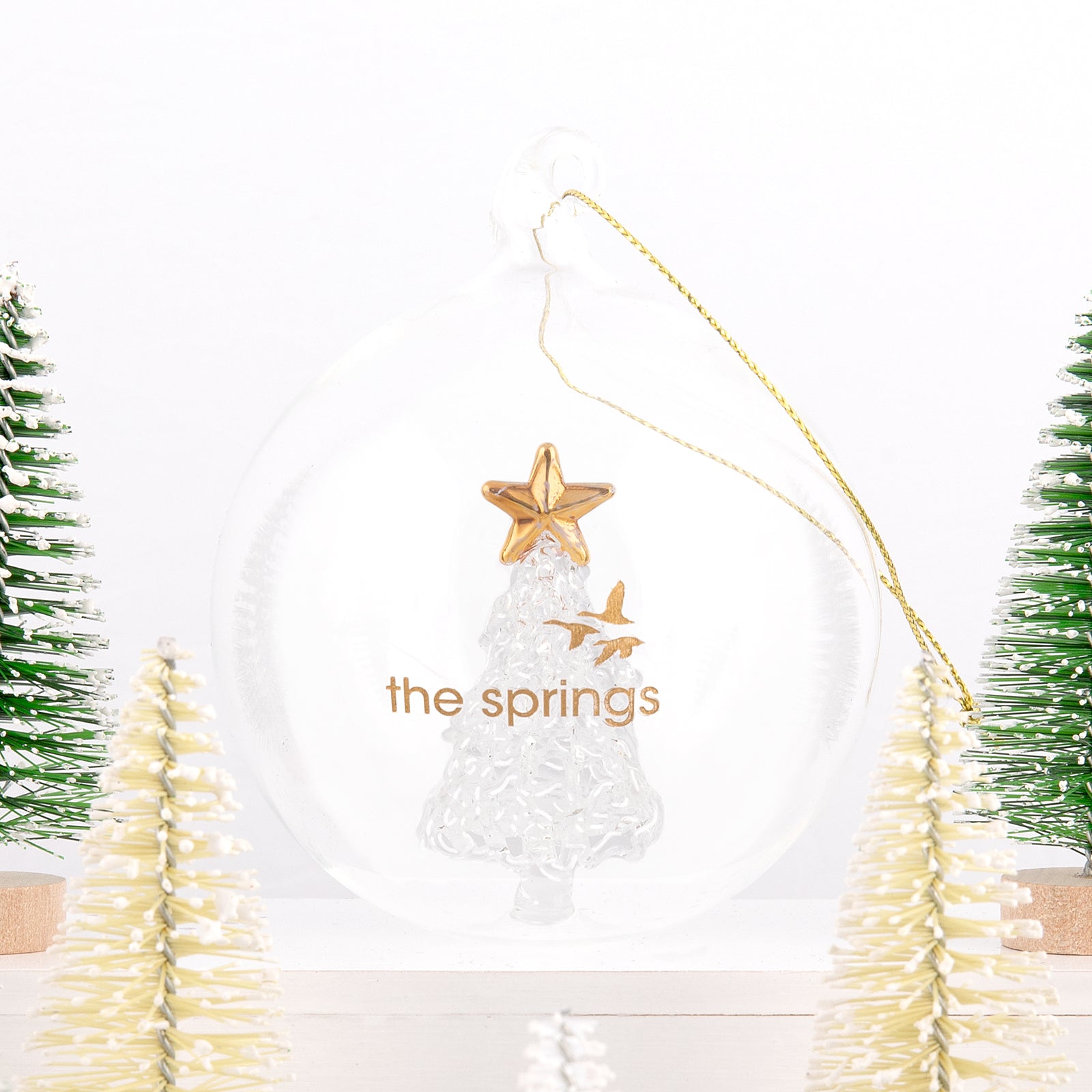 Personalised Christmas Baubles Glass Tree Client Gift