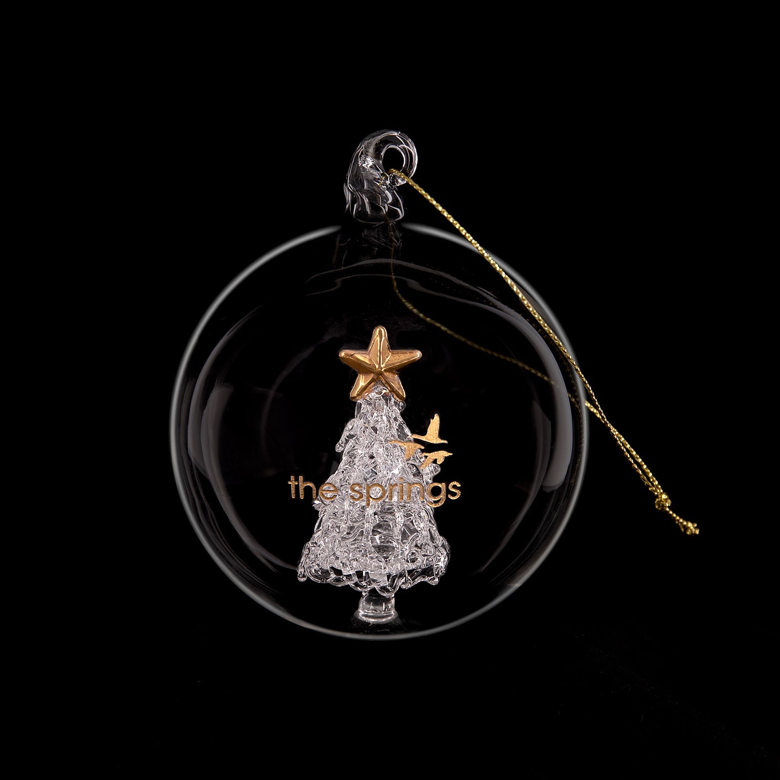 Personalised Christmas Baubles Glass Tree Client Gift