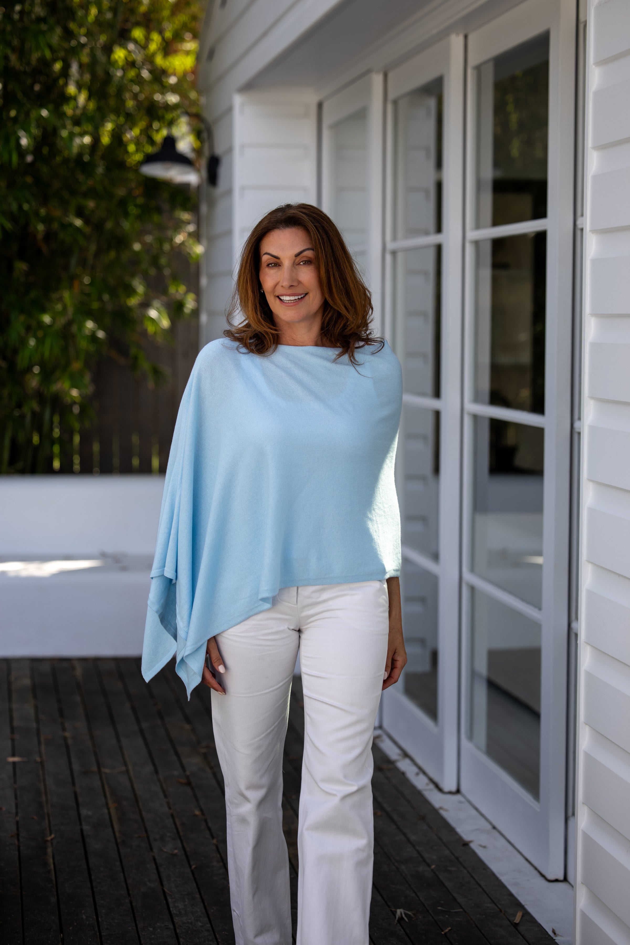 Dream Blue Cotton Cashmere Topper