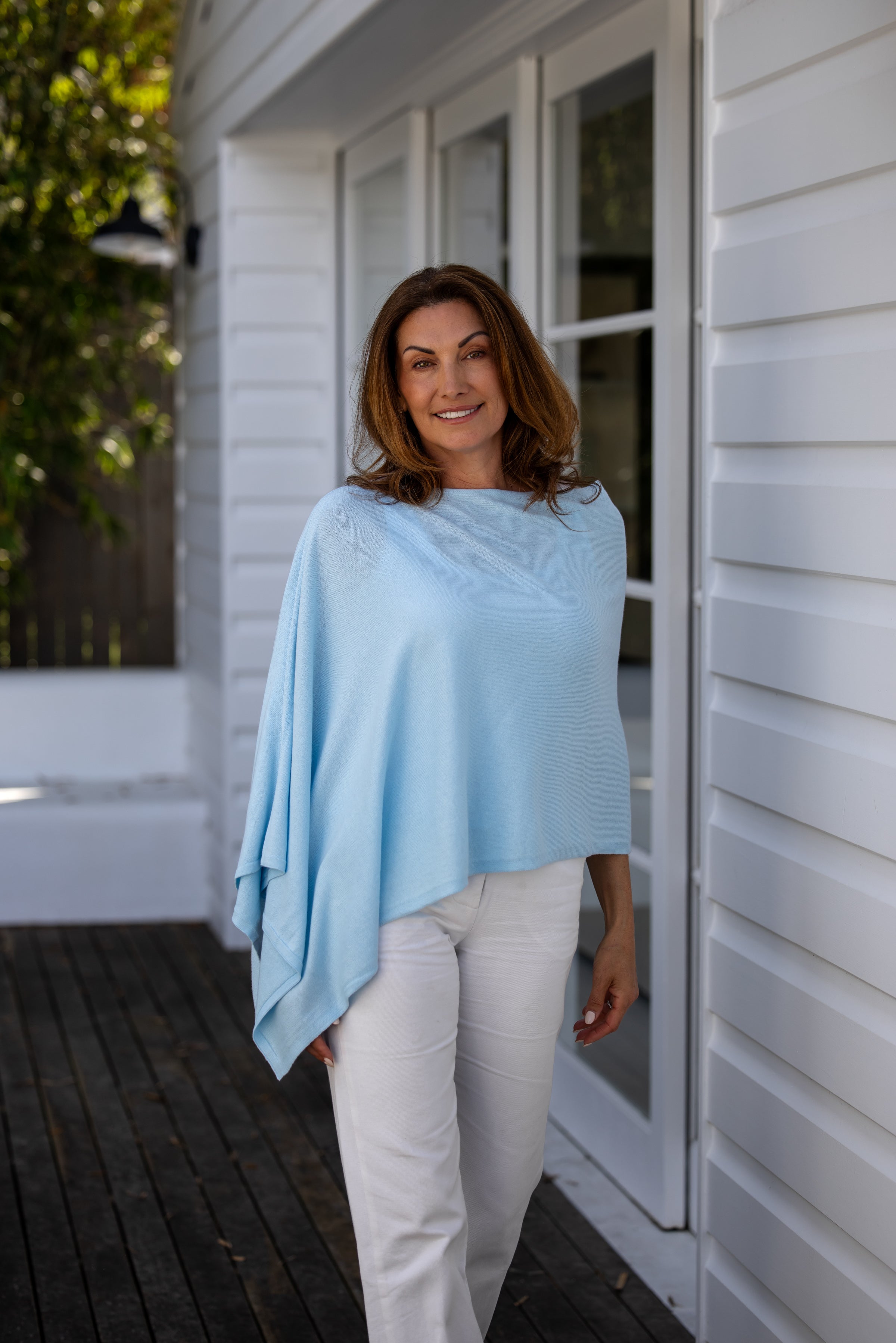 Dream Blue Cotton Cashmere Topper