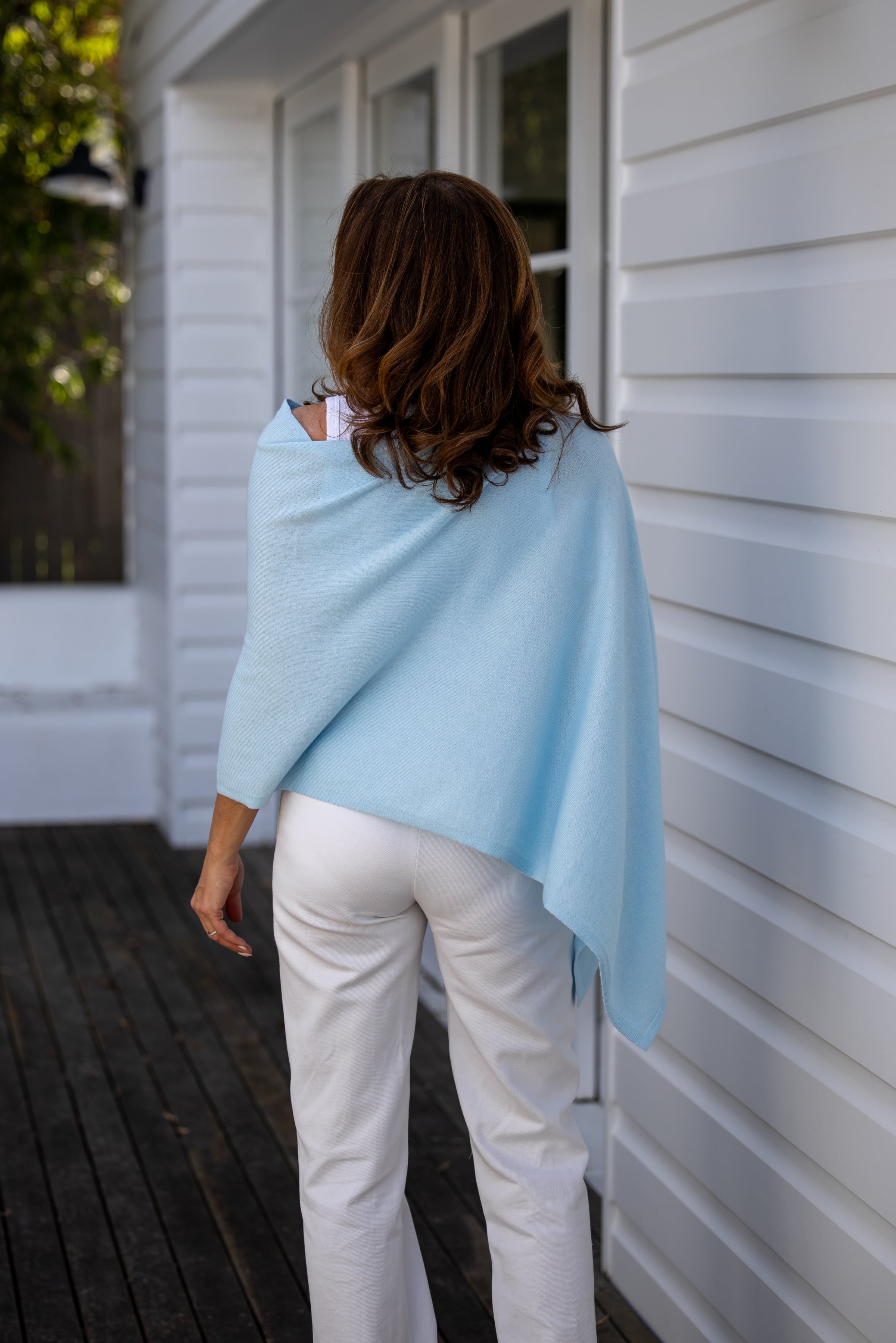 Dream Blue Cotton Cashmere Topper