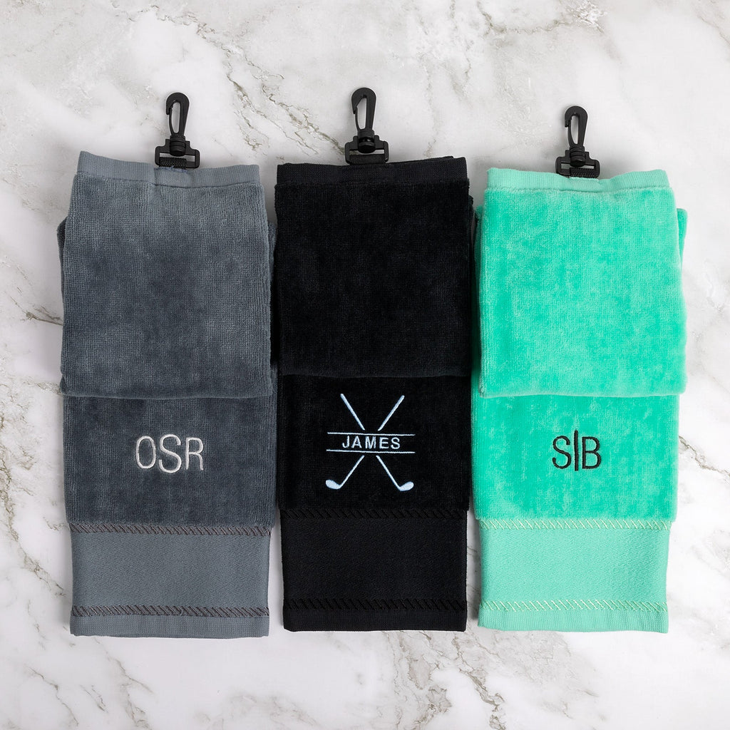 Embroidered Golf Towel with Clip