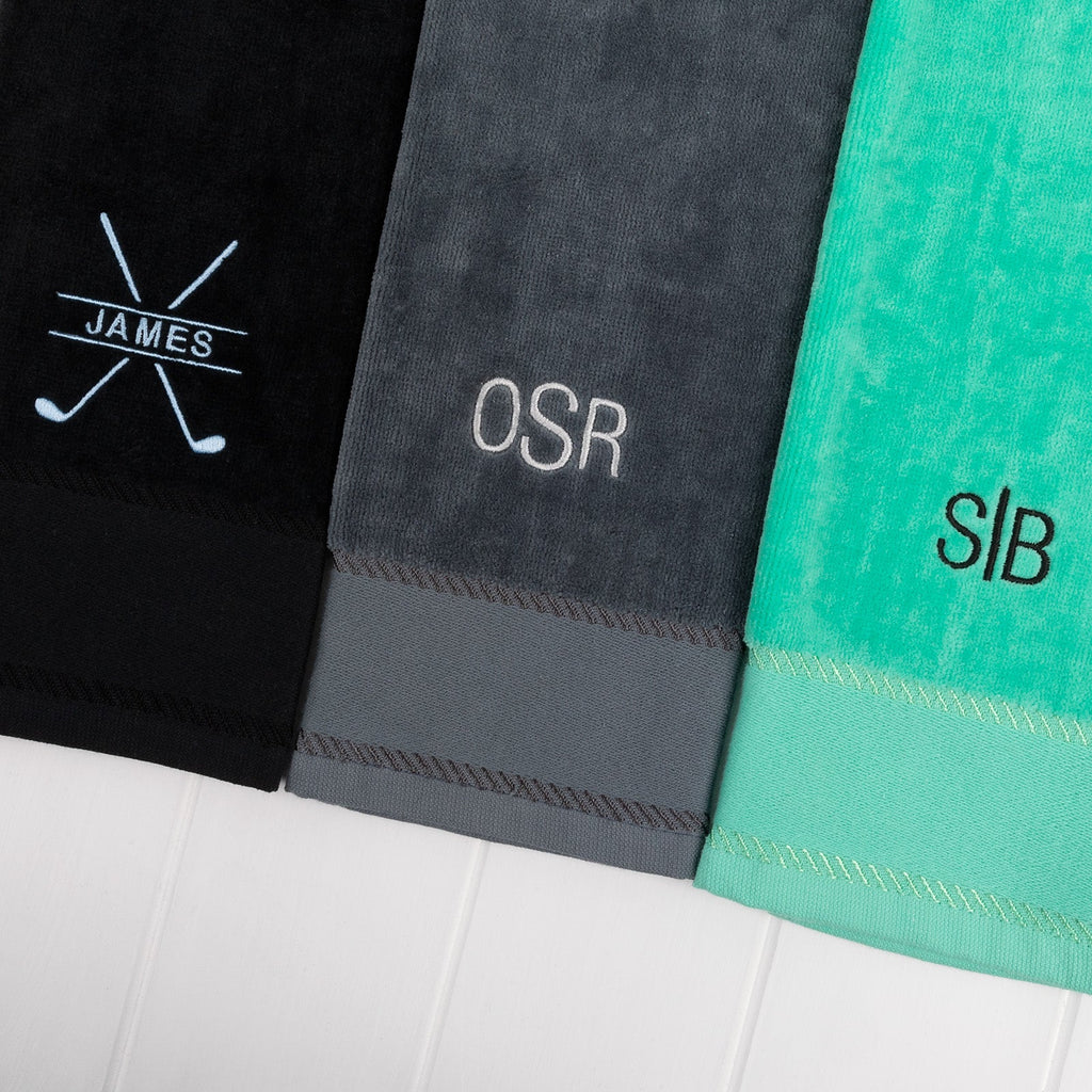 Embroidered Golf Towel with Clip