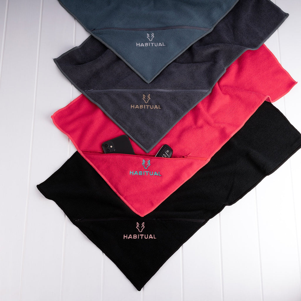 Embroidered Gym Towel with Zip Pocket Corporate Gift