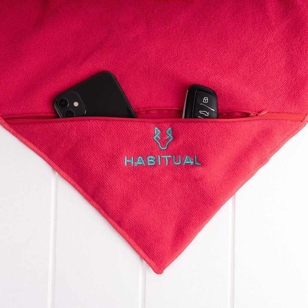 Embroidered Gym Towel with Zip Pocket Corporate Gift