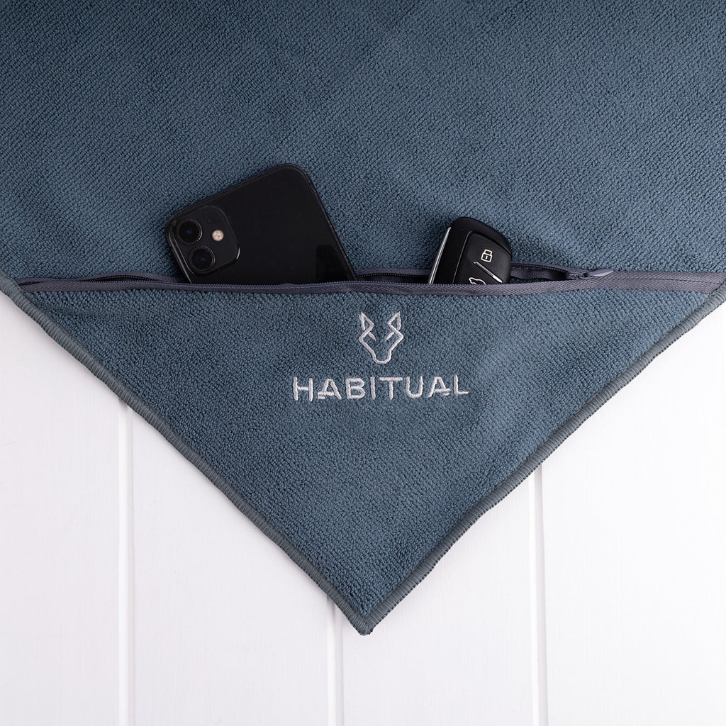 Embroidered Gym Towel with Zip Pocket Corporate Gift