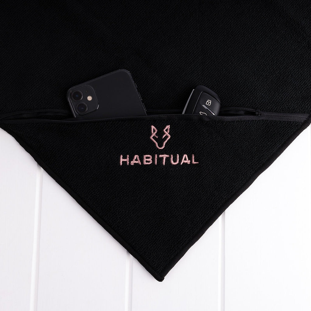 Embroidered Gym Towel with Zip Pocket Corporate Gift