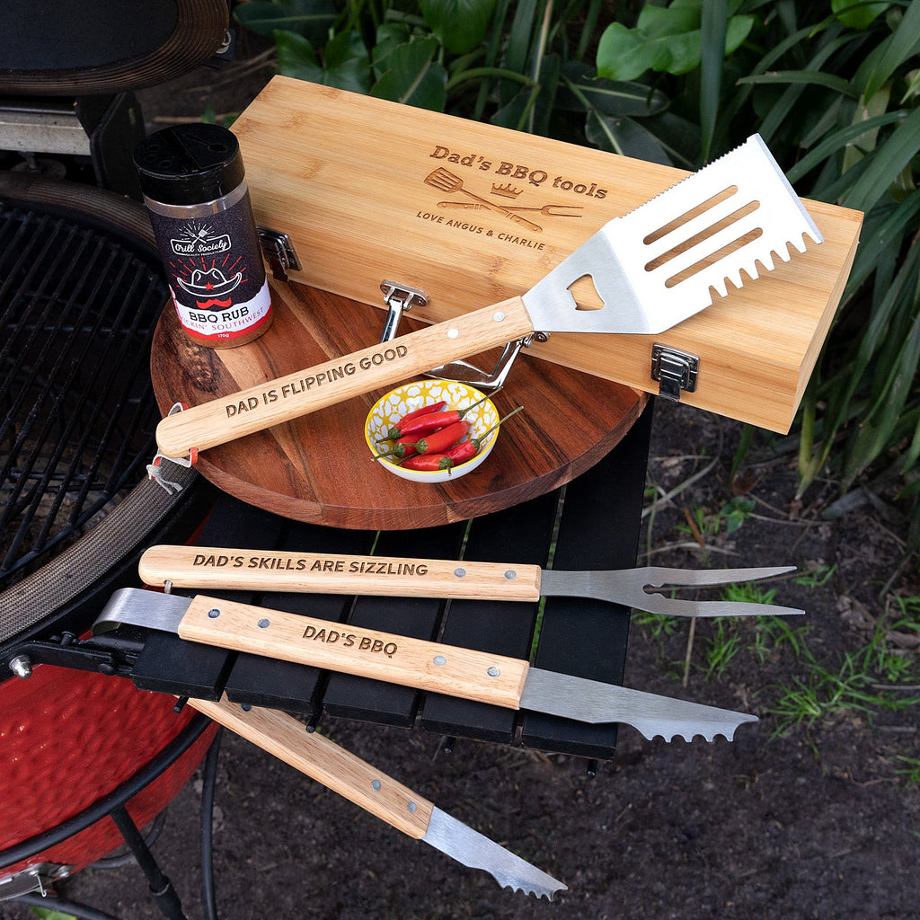 Personalised BBQ Utensils with Carry Case