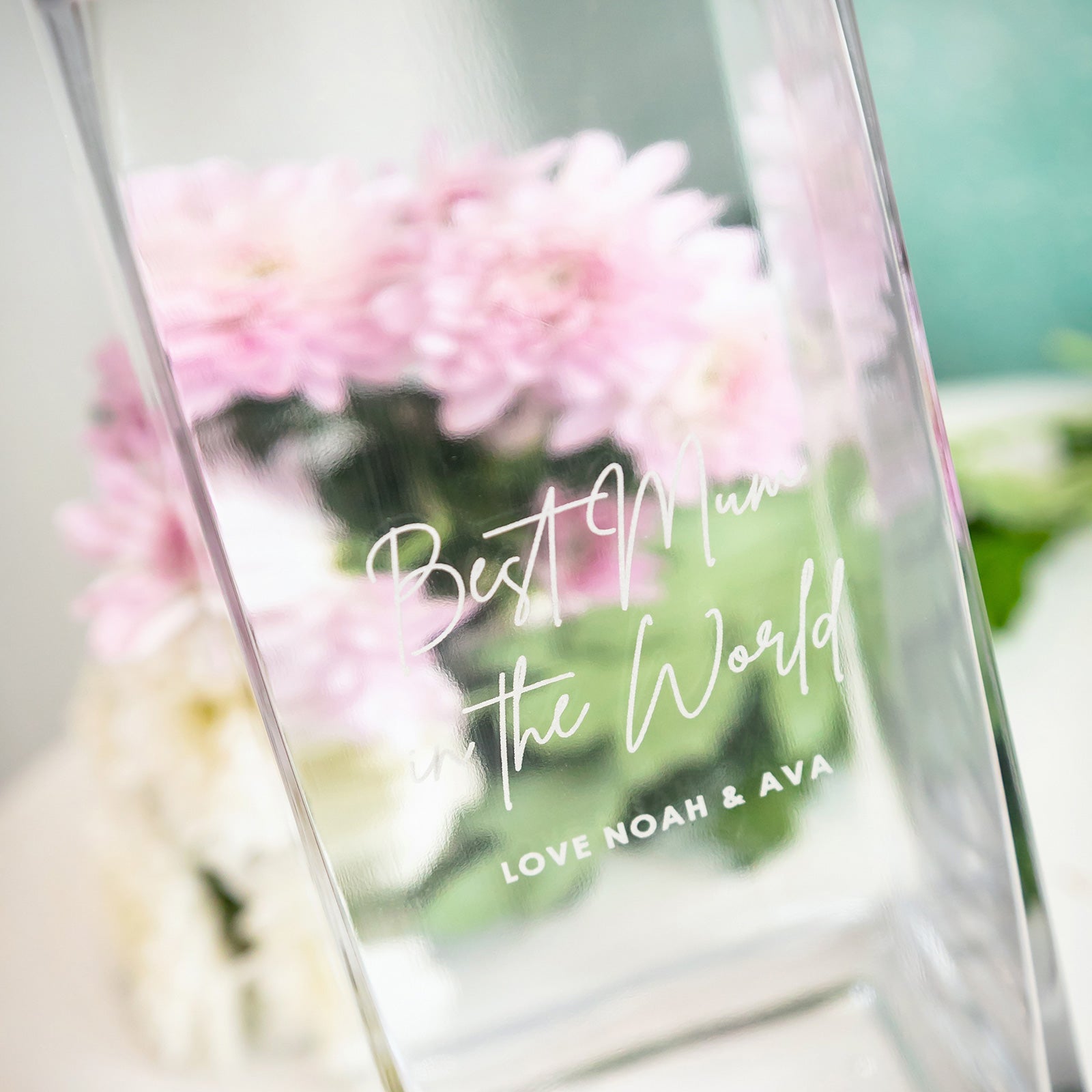 Engraved Glass Vase Mother’s Day Gift