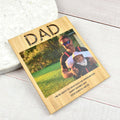 Father's Day Photo Printed Bamboo Square Card Magnet