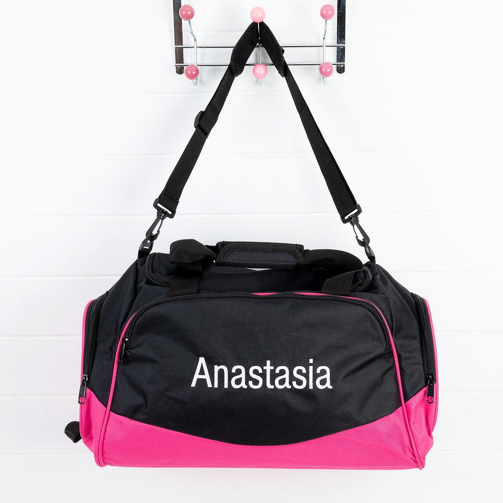 Personalised Kids Sports Duffle Bag - Pink