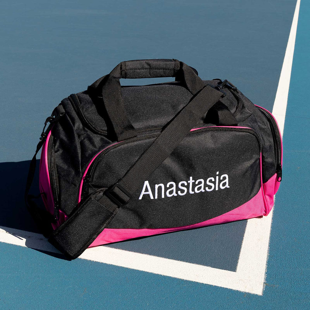 Personalised Kids Sports Duffle Bag - Pink