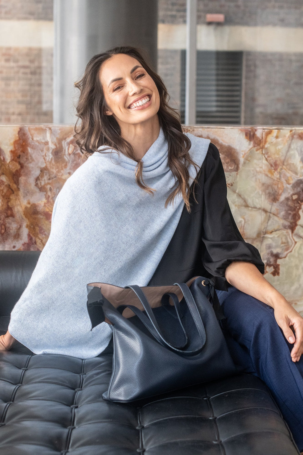 Periwinkle Cashmere Topper