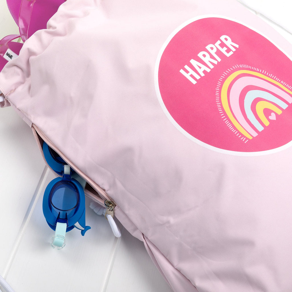 Personalised Pink Swim Bag For Kids