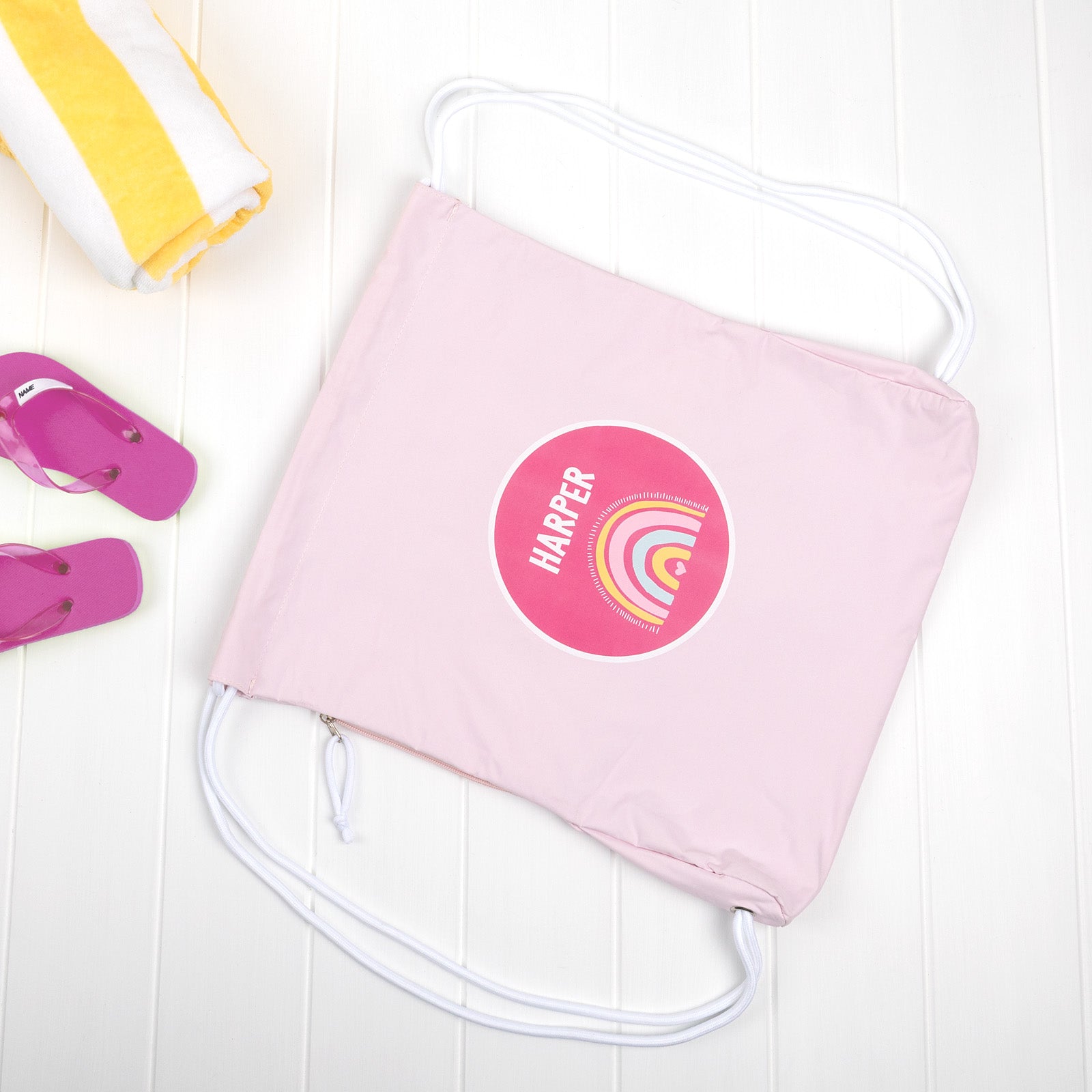 Personalised Pink Swim Bag For Kids