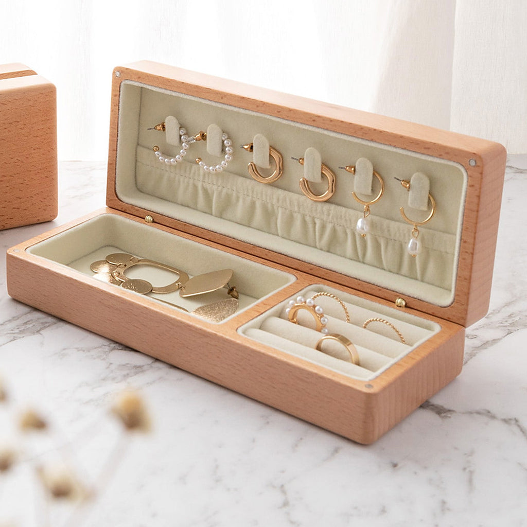 Personalised Beech Wood Jewellery Box