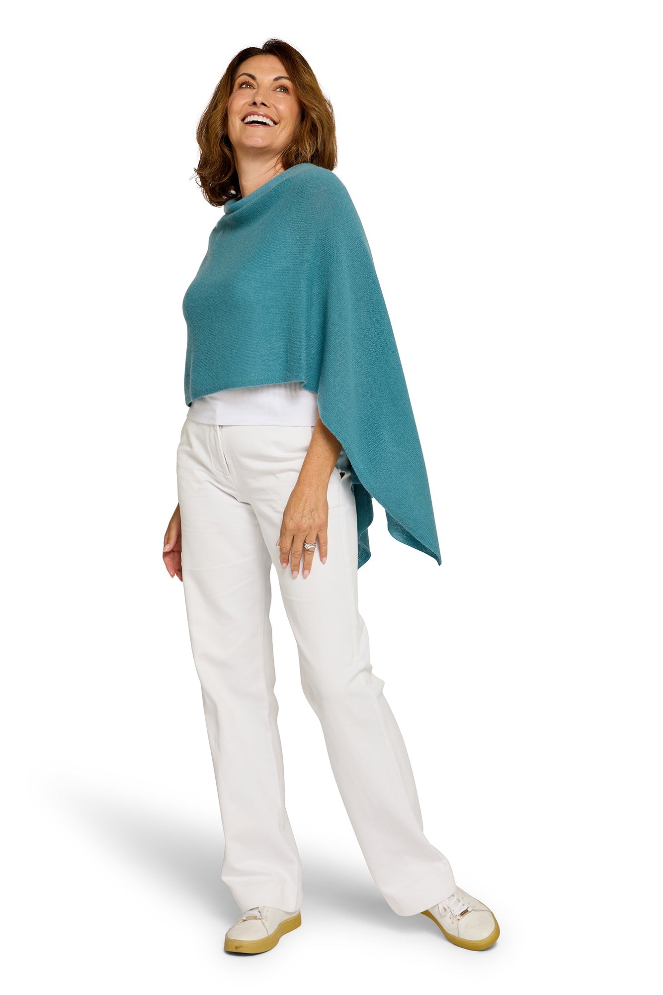 Retro Blue Cashmere Topper