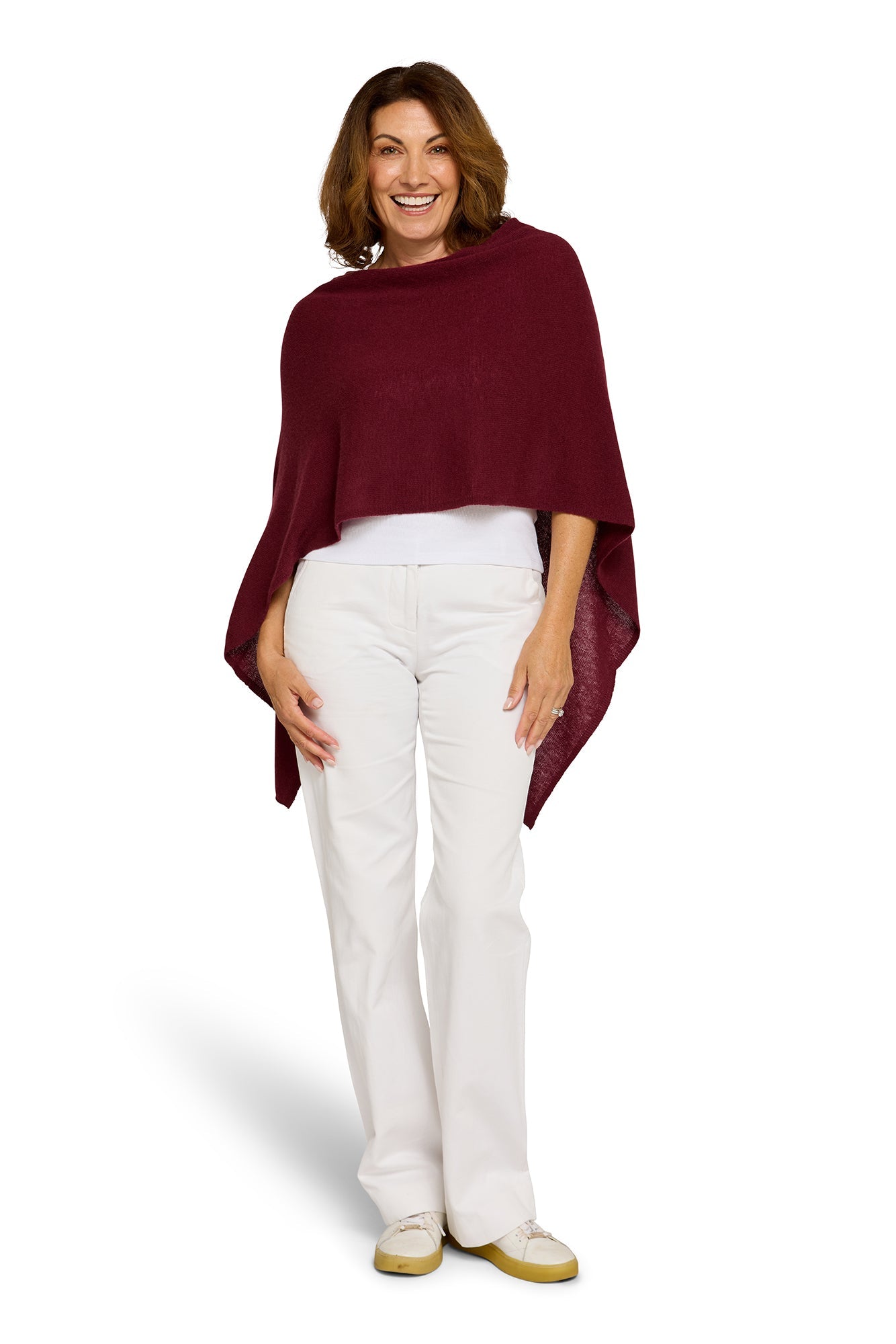 Sangria Cashmere Topper