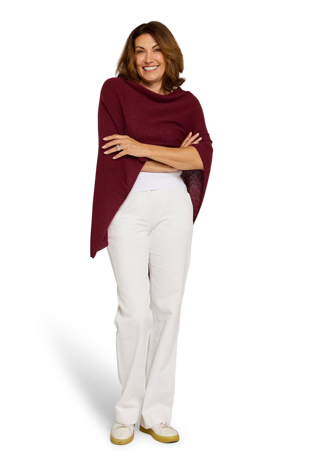 Sangria Cashmere Topper