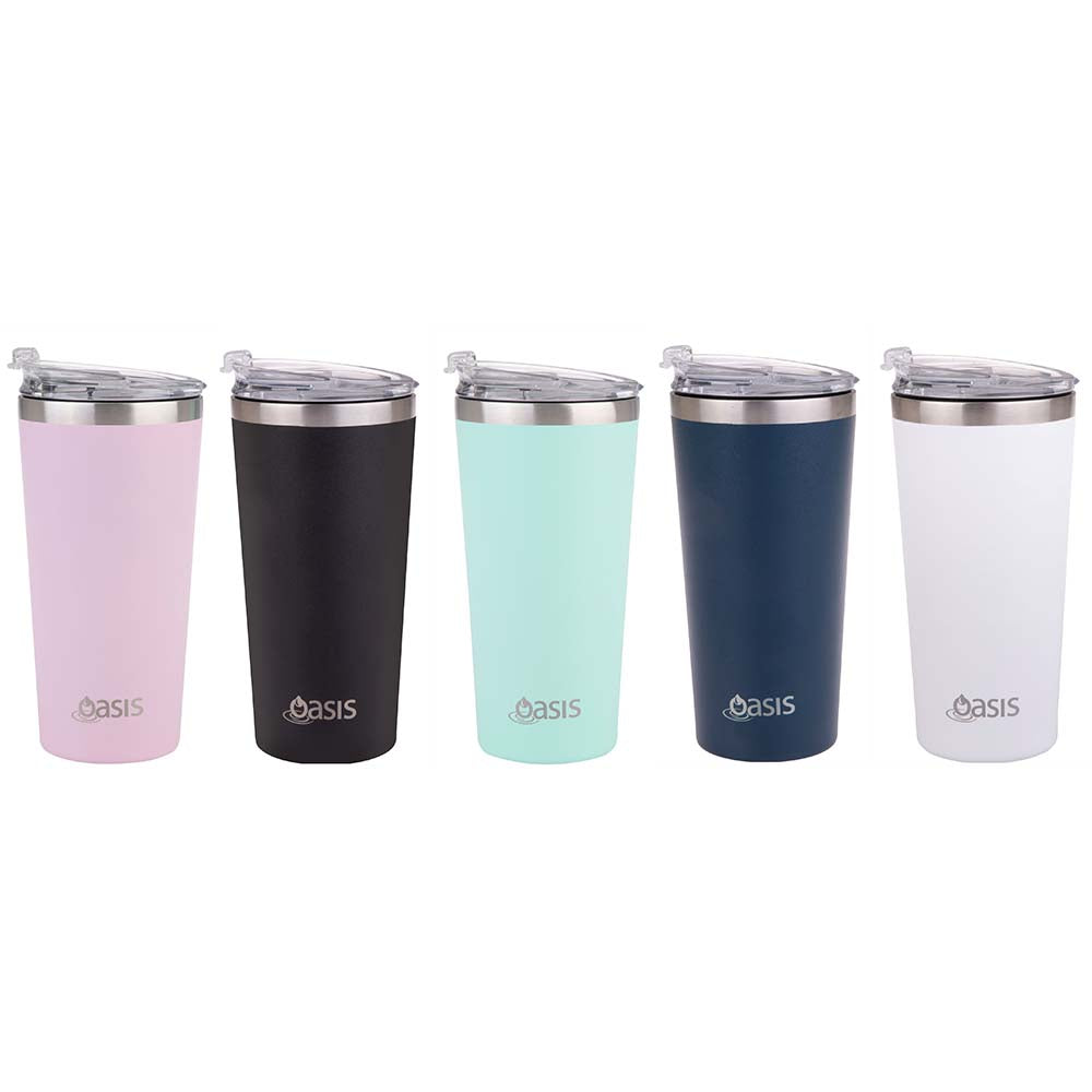 STAINLESS STEEL DOUBLE WALL INSULATED TRAVEL MUG 480ML