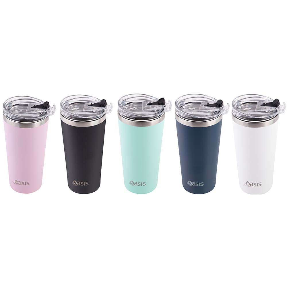 STAINLESS STEEL DOUBLE WALL INSULATED TRAVEL MUG 480ML