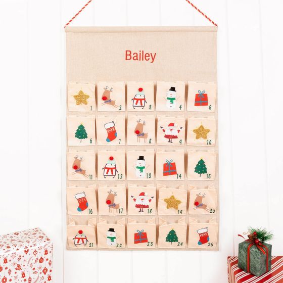 Personalised Canvas Advent Christmas Calendar