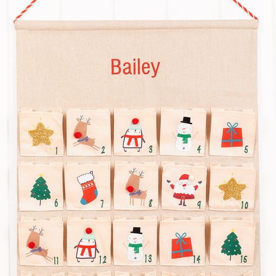 Personalised Canvas Advent Christmas Calendar