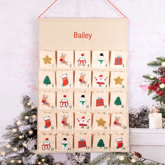 Personalised Canvas Advent Christmas Calendar