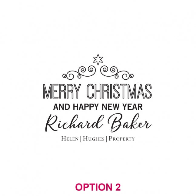 Corporate Christmas 425ml Engraved Schooner Beer Glass