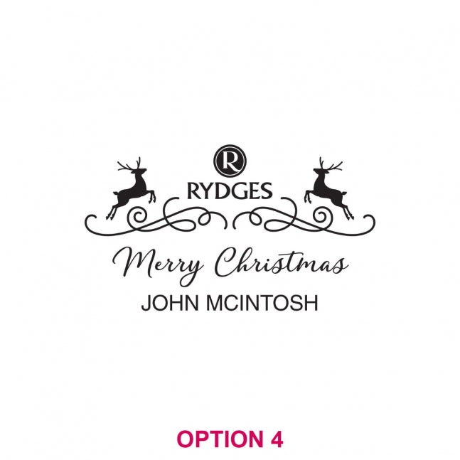 Corporate Christmas 425ml Engraved Schooner Beer Glass