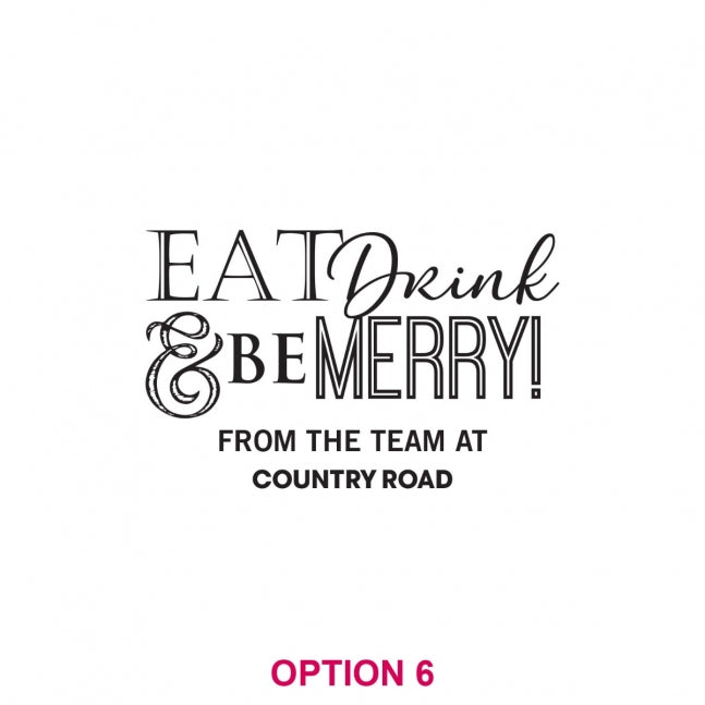 Corporate Christmas 425ml Engraved Schooner Beer Glass