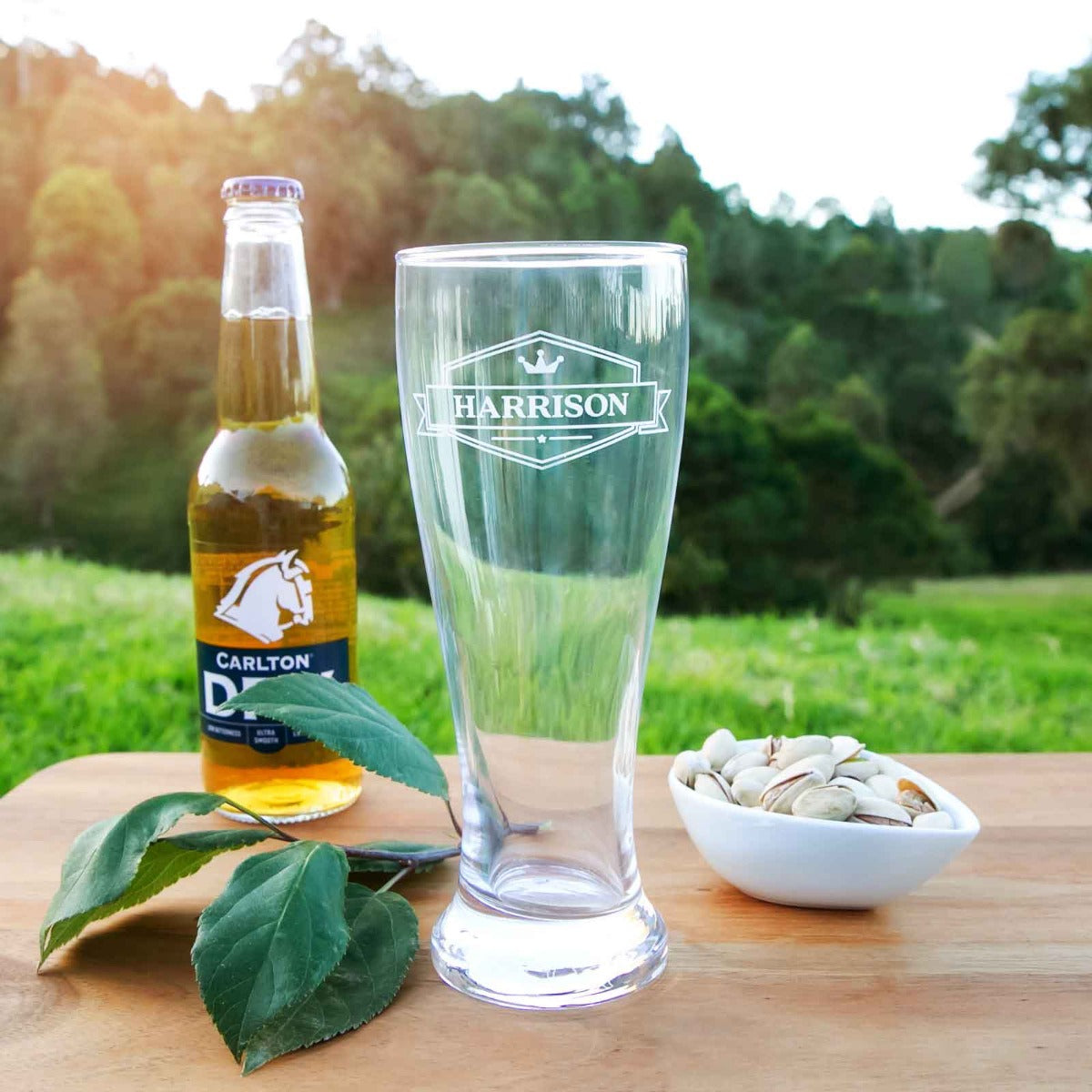 Engraved 425ml Beer Glass Barware