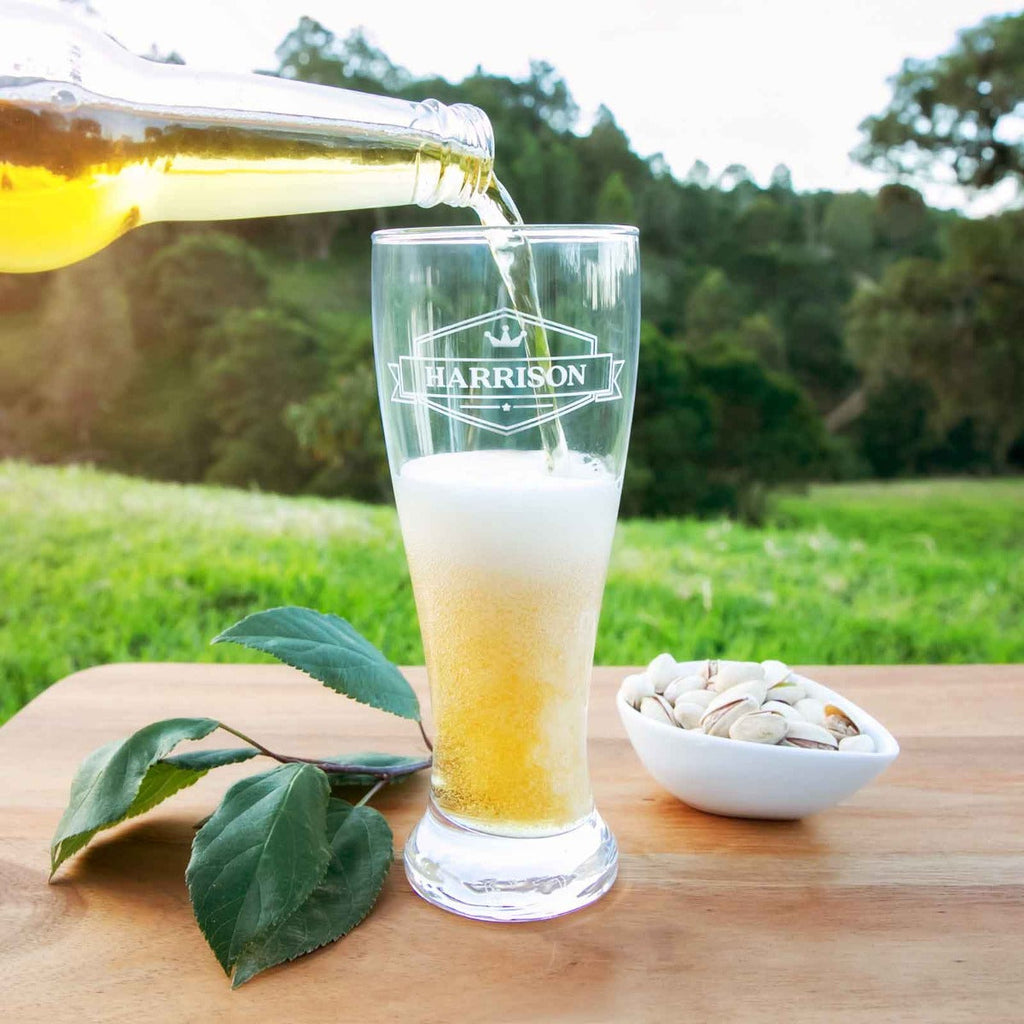 Engraved 425ml Beer Glass Barware