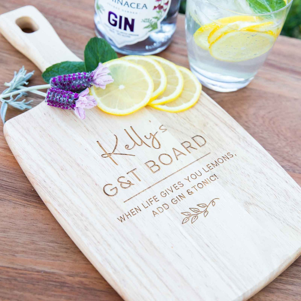 Engraved Barware Wooden Serving Paddle Board