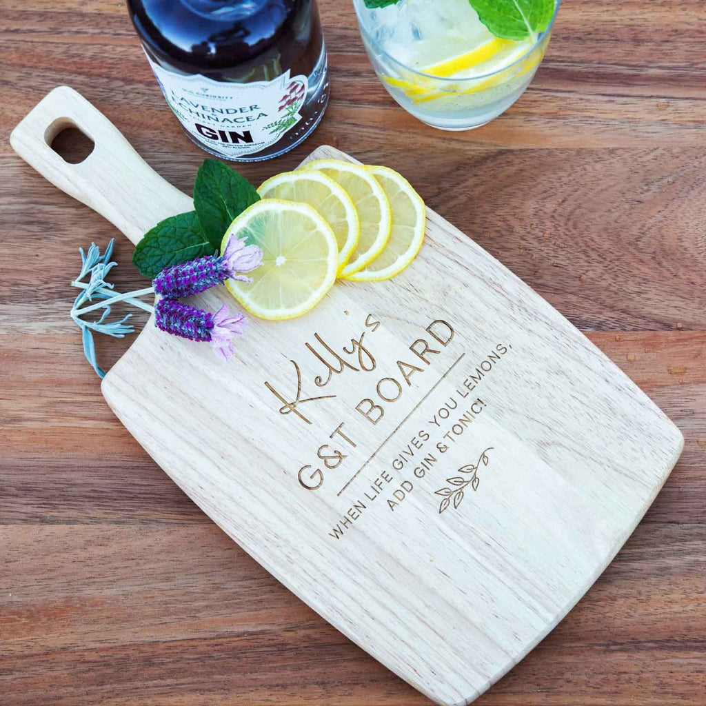 Engraved Barware Wooden Serving Paddle Board