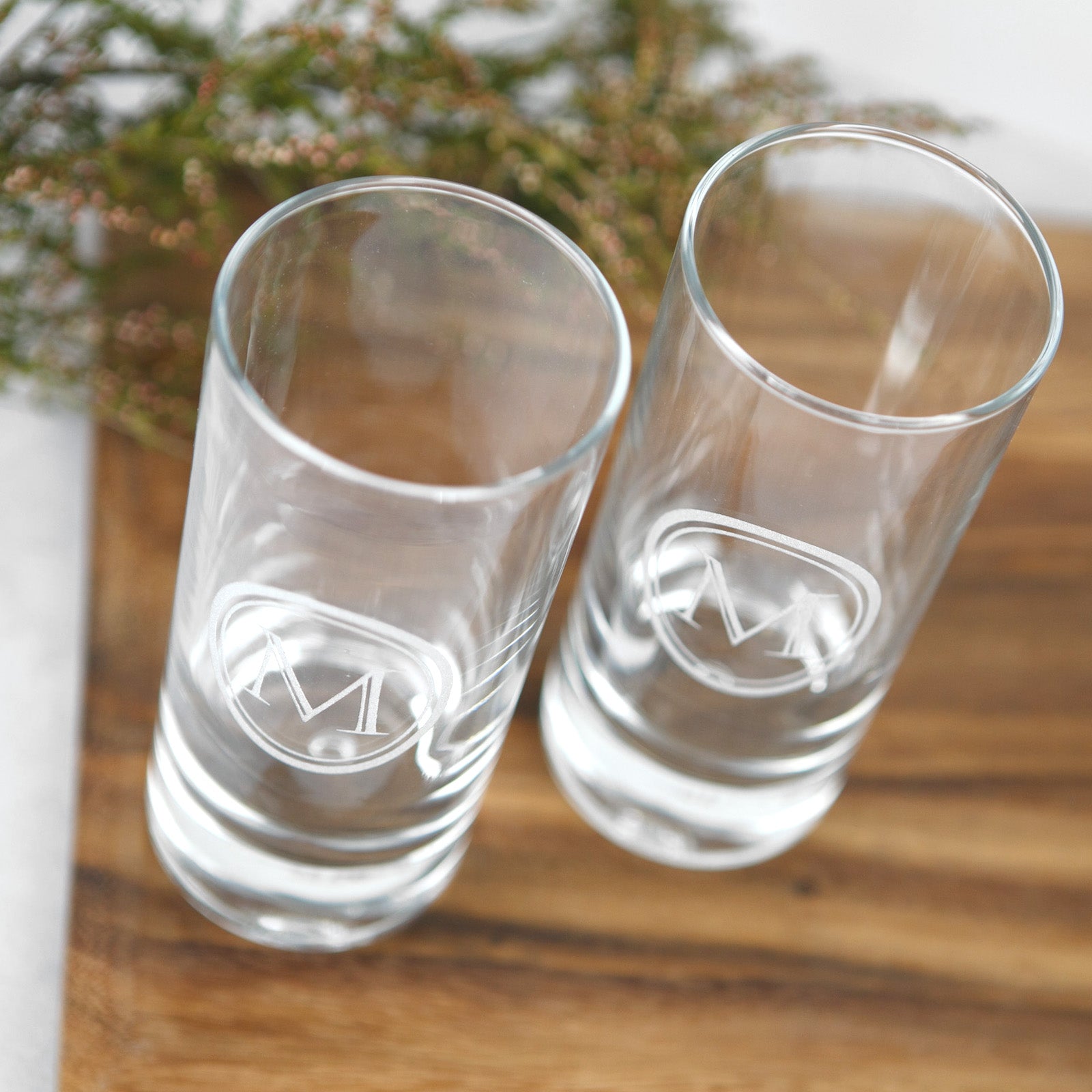 Custom Artwork Engraved 365ml High Ball Glass Birthday Present