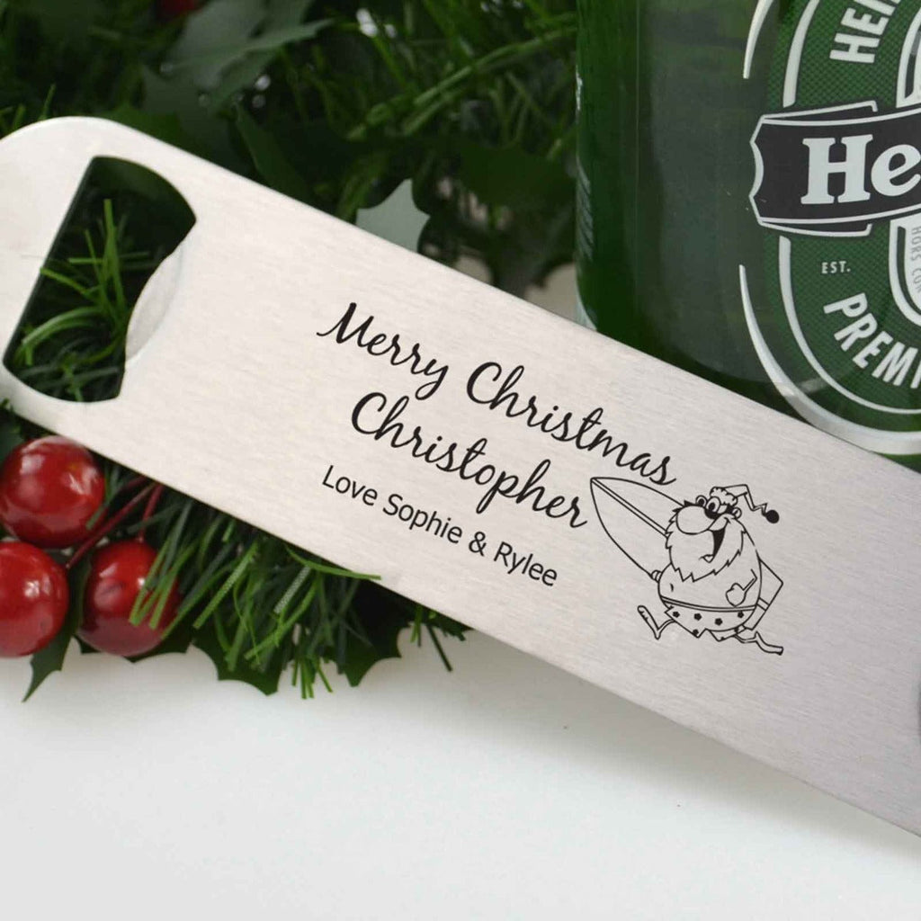 Engraved Christmas Barmate Bottle Opener