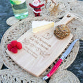 Engraved Wooden Christmas Cheese Serving Paddle Board