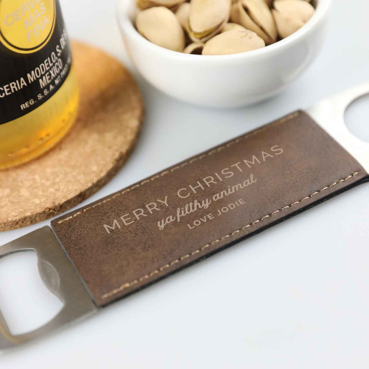 Engraved Leatherette Barmate Christmas Gift