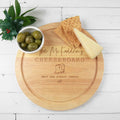 Engraved Round Wooden Cheese Board Christmas Gift