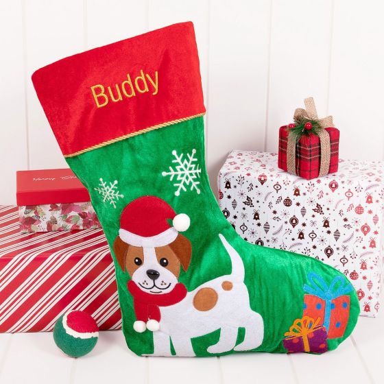 Personalised Pet Christmas Stocking Dog