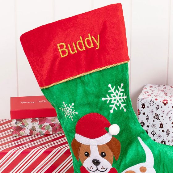 Personalised Pet Christmas Stocking Dog