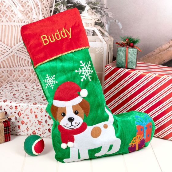 Personalised Pet Christmas Stocking Dog