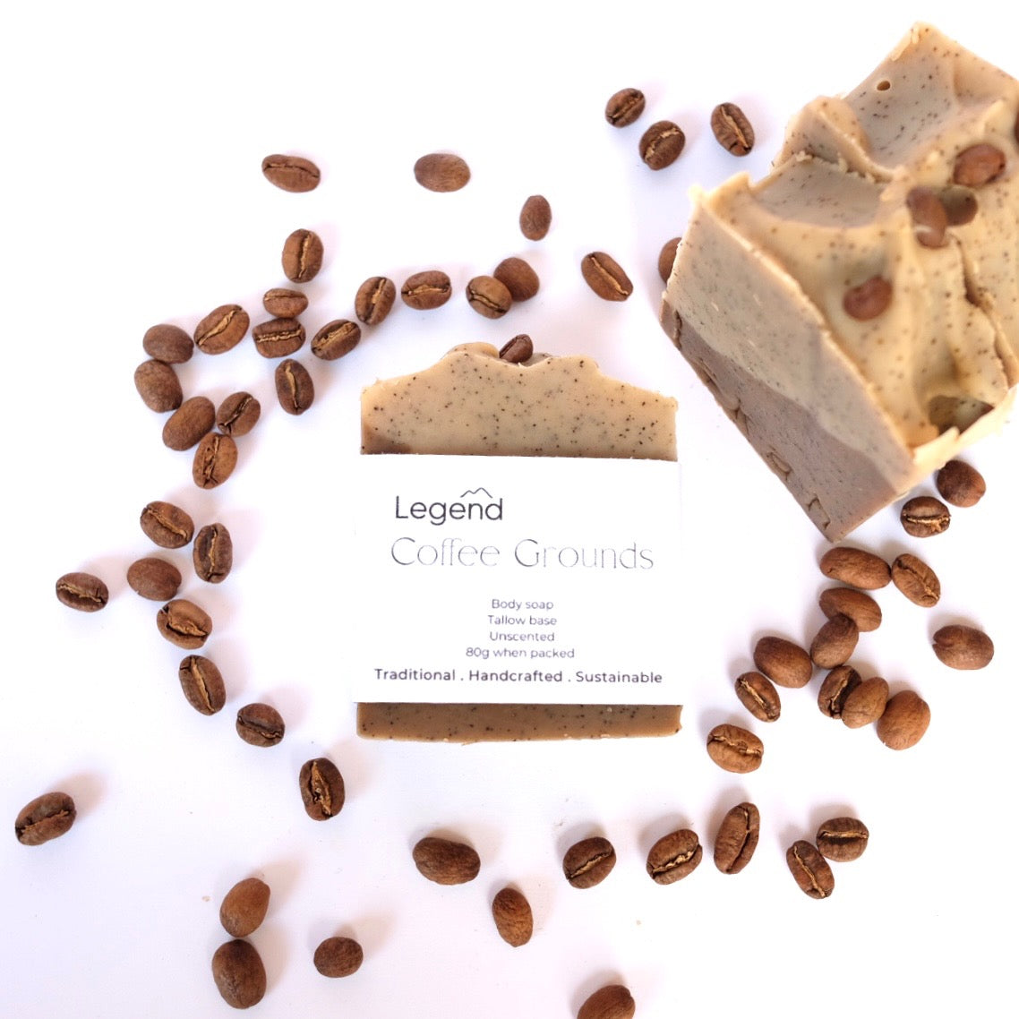 coffee tallow scrubby soap