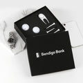Engraved Corporate Black Leatherette Golf Gift Set